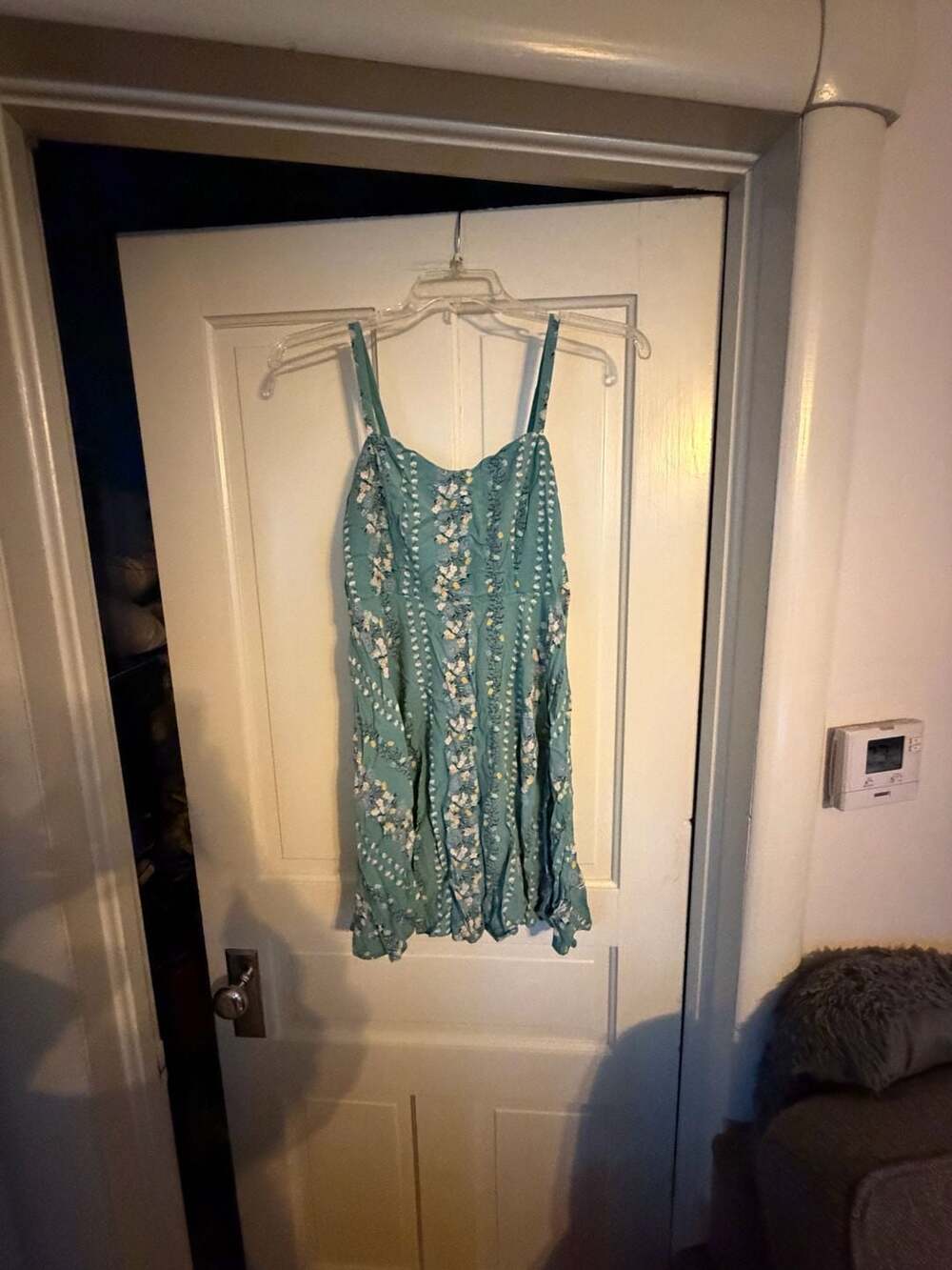 Old Navy Floral Dress Size M Green Rayon Cami Mini